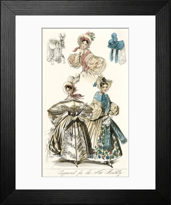 Framed Print : Fashions for 1834 Framed Print : Fashions for 1834
