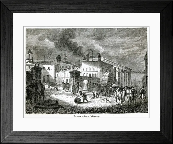 Framed Print : Barclays and Perkins Brewery 1841 Framed Print : Barclays and Perkins Brewery 1841