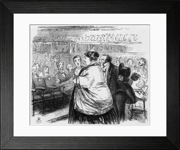 Framed Print : Cartoon, narrow theatre seats Framed Print : Cartoon, narrow theatre seats