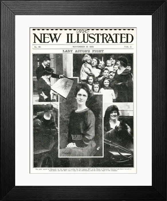 Framed Print : Lady Astor, first UK woman Member of Parliament 1919 Framed Print : Lady Astor, first UK woman Member of Parliament 1919