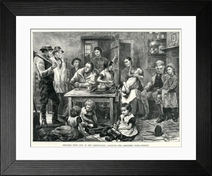 Framed Print : Life in the agricultural districts 1872 Framed Print : Life in the agricultural districts 1872