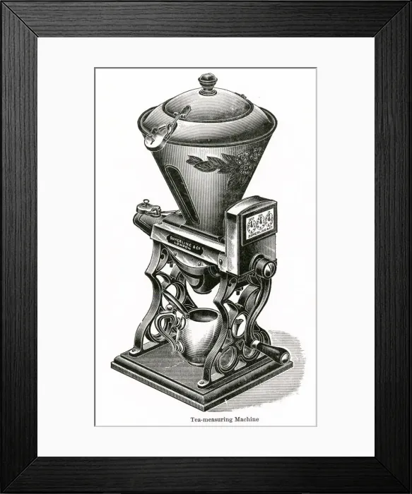 Framed Print : Tea measuring machine 1909 Framed Print : Tea measuring machine 1909