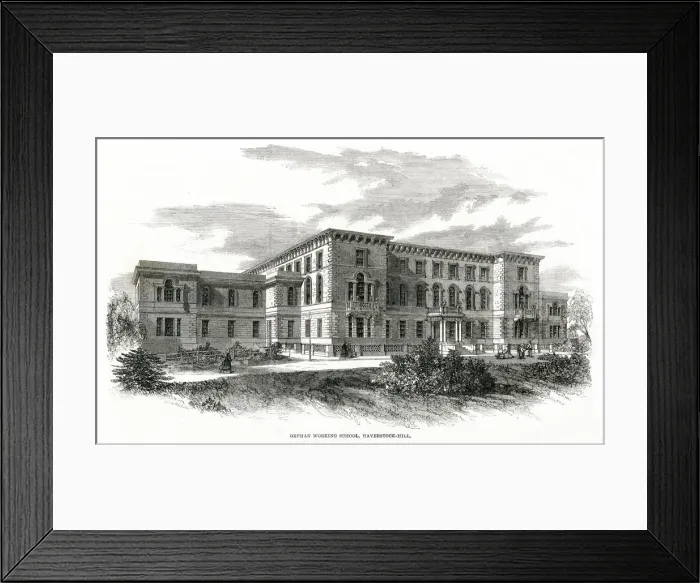 Framed Print : Orphan working school, Haverstock Hill 1861 Framed Print : Orphan working school, Haverstock Hill 1861