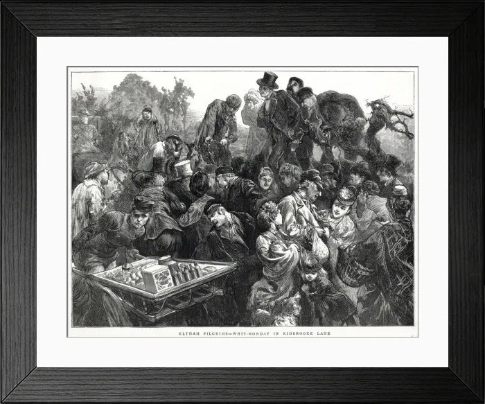 Framed Print : Whit Monday in Kidbrooke Lane 1871 Framed Print : Whit Monday in Kidbrooke Lane 1871