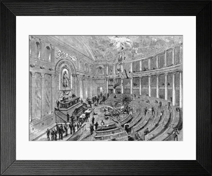 Framed Print : FIRE IN CHAMBER, ROME Framed Print : FIRE IN CHAMBER, ROME