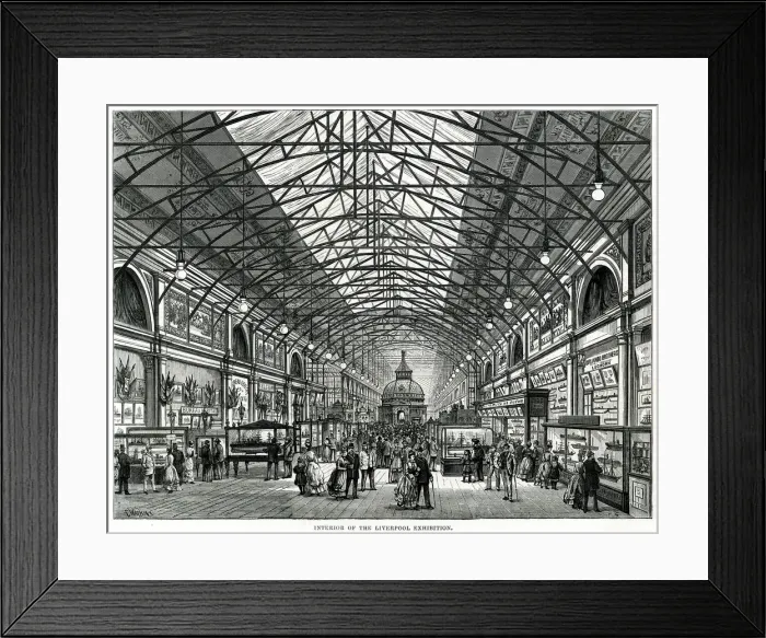Framed Print : Interior of the Liverpool Exhibition 1886 Framed Print : Interior of the Liverpool Exhibition 1886