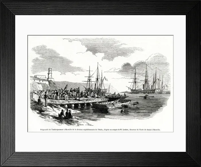 Framed Print : FRENCH TROOPS FOR ITALY 1849 Framed Print : FRENCH TROOPS FOR ITALY 1849