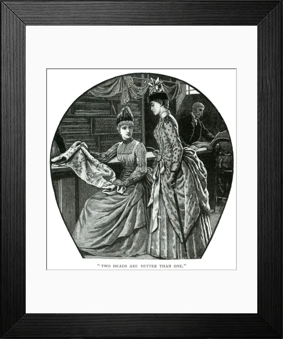 Framed Print : At the drapers shop 1887 Framed Print : At the drapers shop 1887