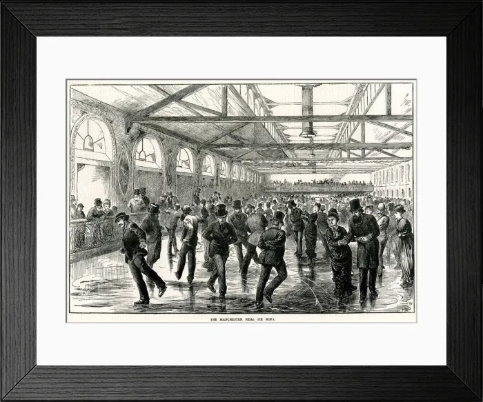 Framed Print : Manchester Real Ice Rink 1877 Framed Print : Manchester Real Ice Rink 1877