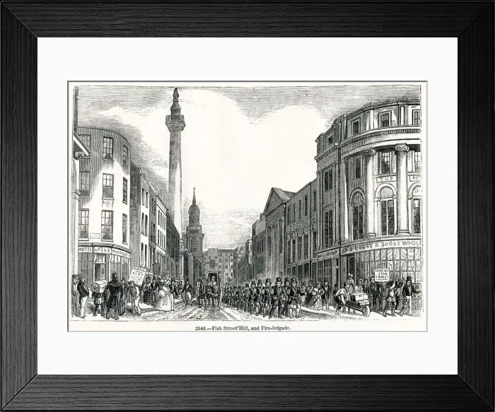Framed Print : Fish Street Hill and Fire-Brigade Framed Print : Fish Street Hill and Fire-Brigade