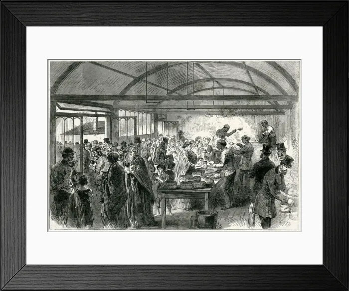 Framed Print : Soup kitchen, Limehouse 1860 Framed Print : Soup kitchen, Limehouse 1860