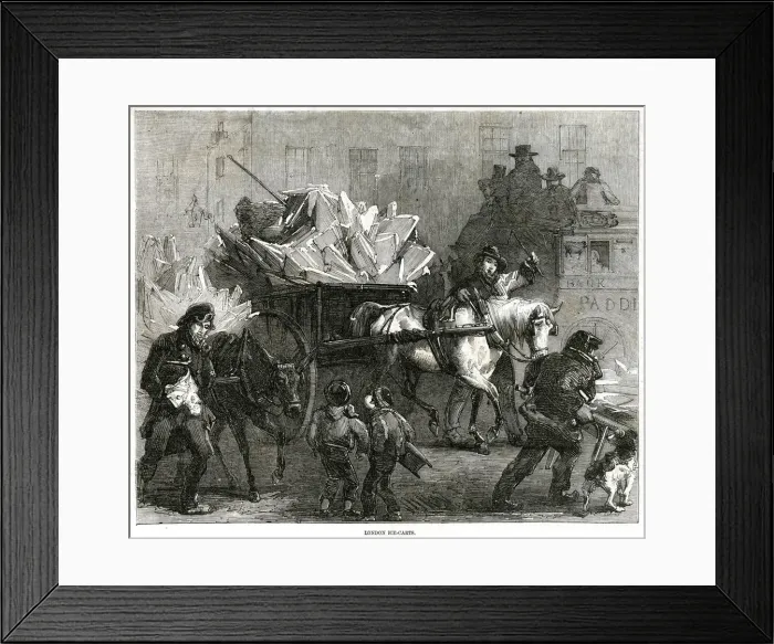 Framed Print : London ice carts 1857 Framed Print : London ice carts 1857
