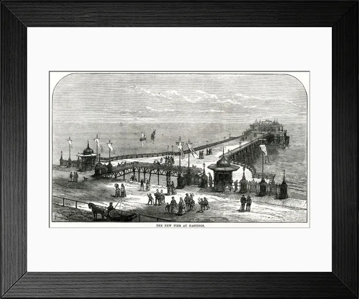Framed Print : New Pier at Hastings 1872 Framed Print : New Pier at Hastings 1872