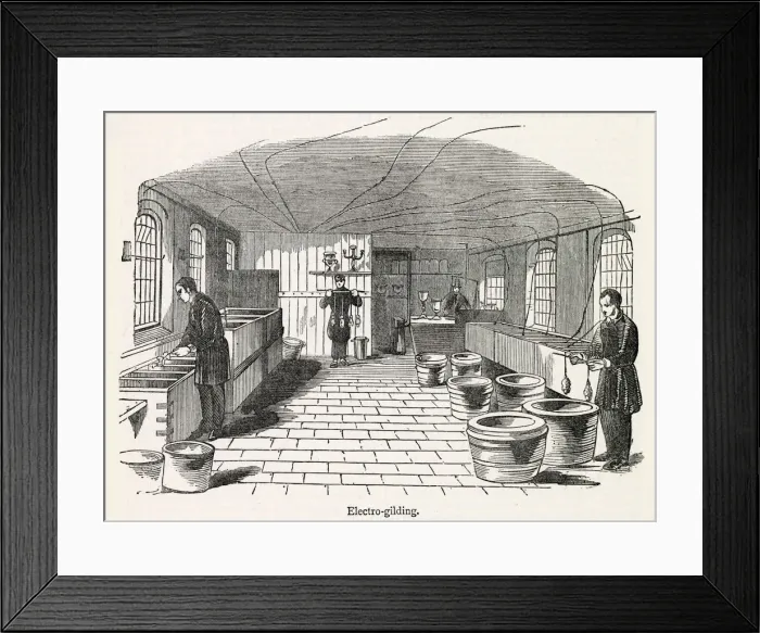 Framed Print : Elkingtons Electro-plate Factory, Birmingham 1844 Framed Print : Elkingtons Electro-plate Factory, Birmingham 1844