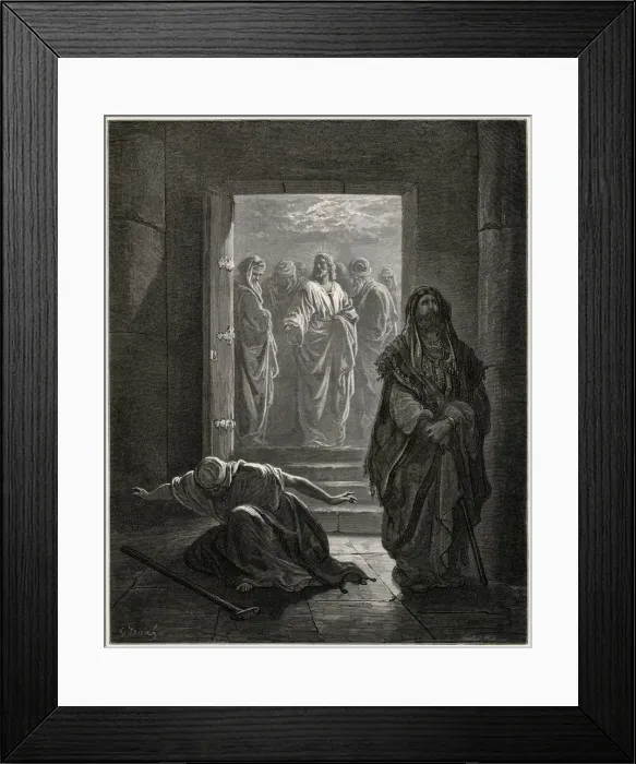 Framed Print : Jesus with the Publican and Pharisee Framed Print : Jesus with the Publican and Pharisee