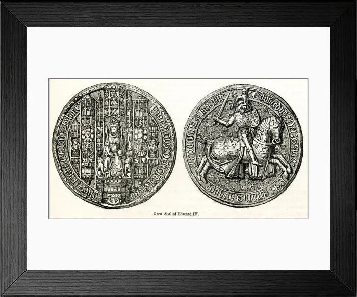 Framed Print : Great seal of Edward IV Framed Print : Great seal of Edward IV