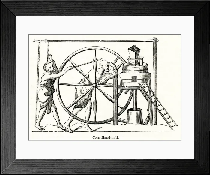 Framed Print : Corn hand-mill Framed Print : Corn hand-mill