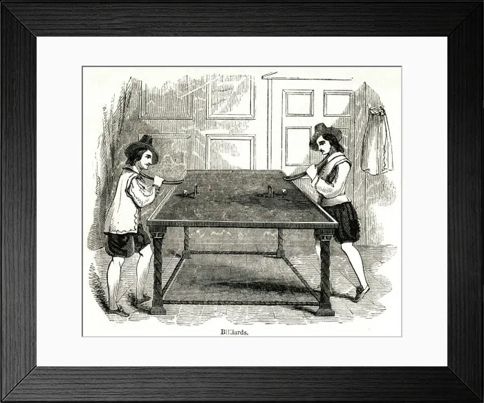 Framed Print : Early Billiards Framed Print : Early Billiards