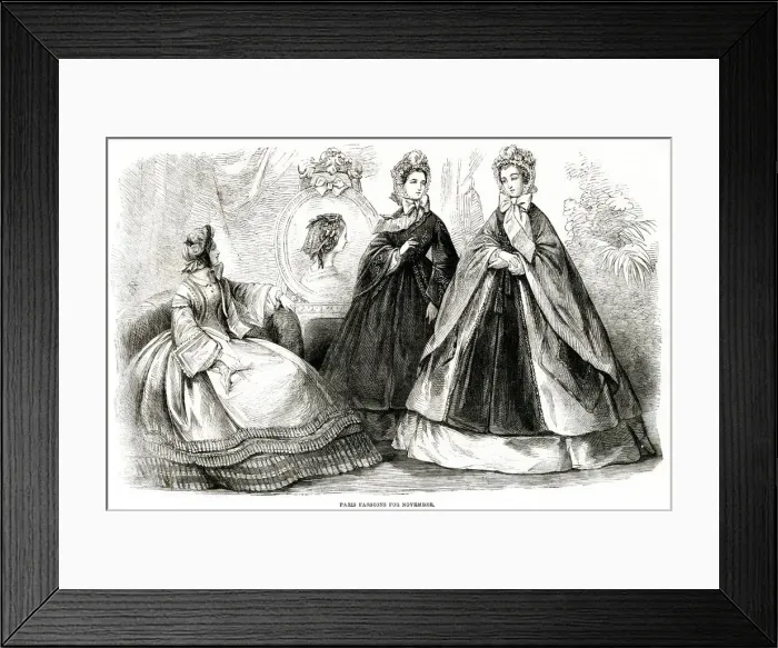 Framed Print : Fashions for November 1861 Framed Print : Fashions for November 1861