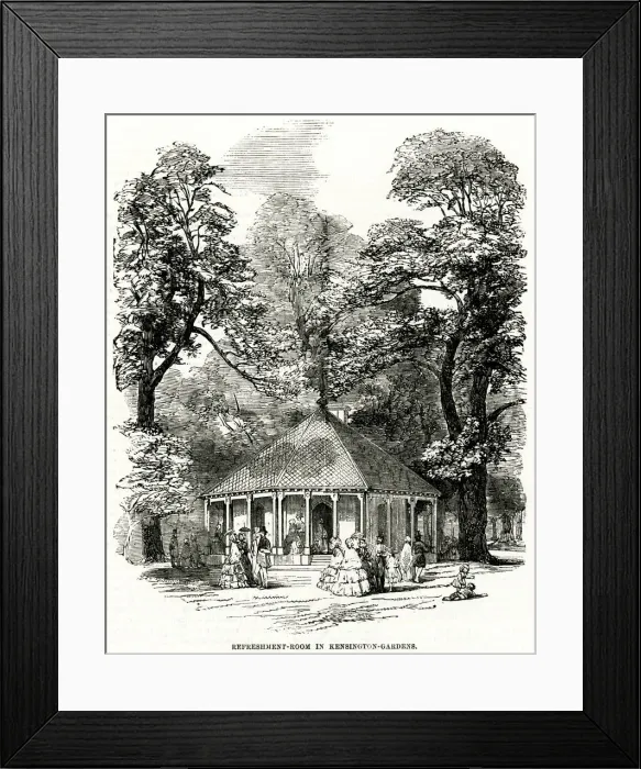 Framed Print : Refreshment-room in Kensington Gardens 1855 Framed Print : Refreshment-room in Kensington Gardens 1855