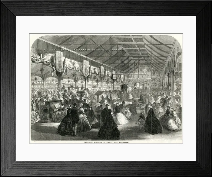 Framed Print : Industrial Exhibition at Birmingham 1865 Framed Print : Industrial Exhibition at Birmingham 1865