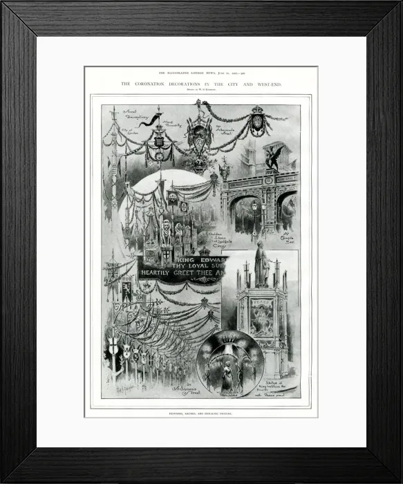 Framed Print : Original date for Coronation, decorations in London 1902 Framed Print : Original date for Coronation, decorations in London 1902