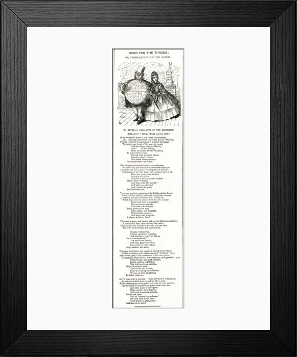 Framed Print : Cartoon and Song for the Throng: International Exhibition Framed Print : Cartoon and Song for the Throng: International Exhibition