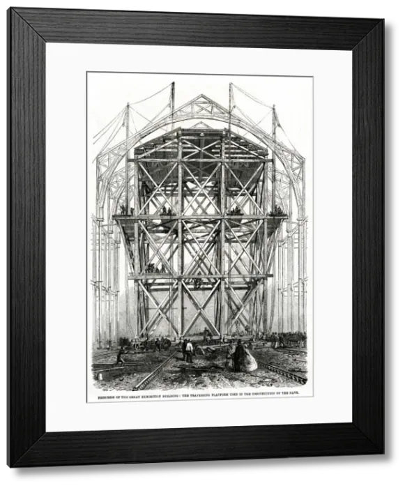 Framed Print : Progress of building for the International Exhibition 1861