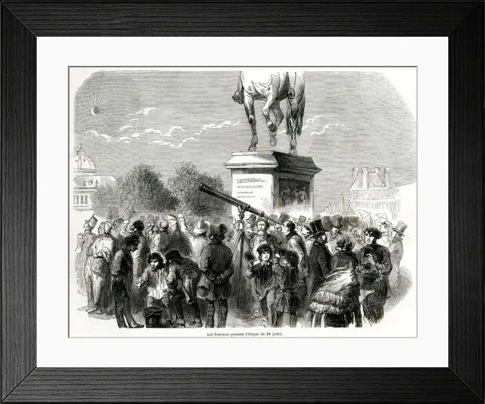 Framed Print : Solar eclipse of 1851 Framed Print : Solar eclipse of 1851