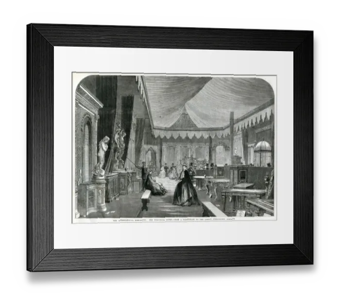 Framed Print : International Exhibition - furniture court 1862 Framed Print : International Exhibition - furniture court 1862