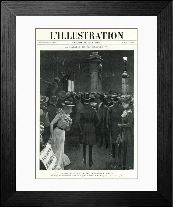 Framed Print : Crowds outside Buckingham Palace, London 1902 Framed Print : Crowds outside Buckingham Palace, London 1902