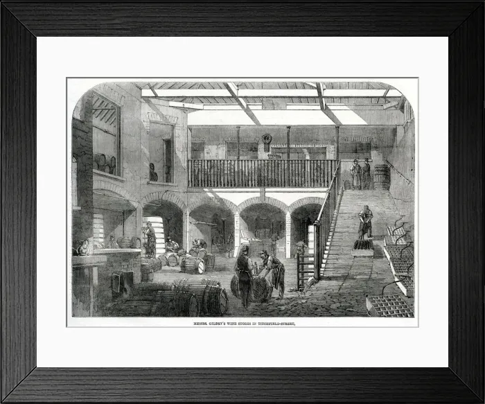 Framed Print : Gilbeys wine store 1861 Framed Print : Gilbeys wine store 1861