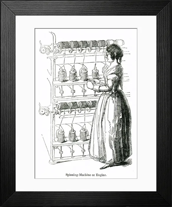 Framed Print : Spinning machine or engine 1843 Framed Print : Spinning machine or engine 1843
