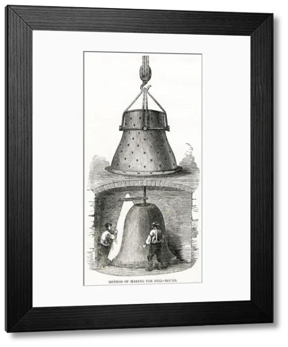 Framed Print : Method of making the Tower Bell for Westminster 1856 Framed Print : Method of making the Tower Bell for Westminster 1856