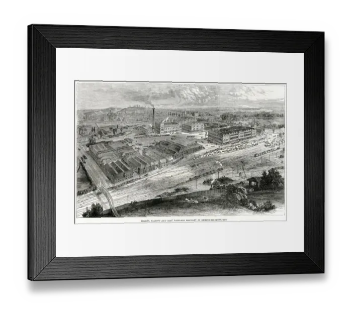 Framed Print : Allsopps pale-ale brewery 1862 Framed Print : Allsopps pale-ale brewery 1862