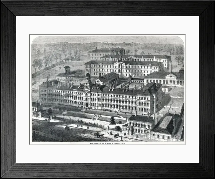 Framed Print : New Workhouse, Upper Holloway, London 1870 Framed Print : New Workhouse, Upper Holloway, London 1870