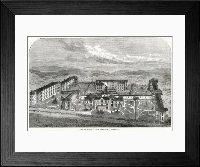 Framed Print : St. Pancras new infirmary, Highgate 1870 Framed Print : St. Pancras new infirmary, Highgate 1870