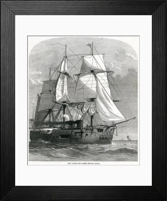Framed Print : H. M.s Sultan, largest ironclad afloat 1870 Framed Print : H. M.s Sultan, largest ironclad afloat 1870