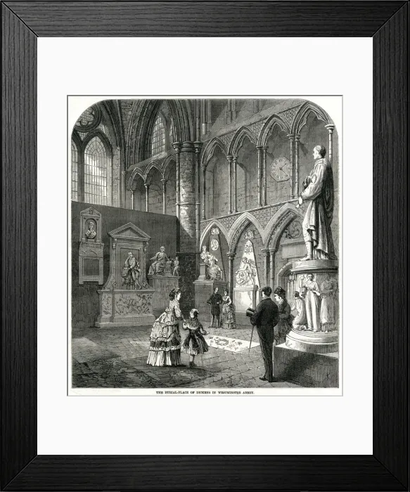 Framed Print : Burial place of Dickens in Westminster Abbey 1870 Framed Print : Burial place of Dickens in Westminster Abbey 1870