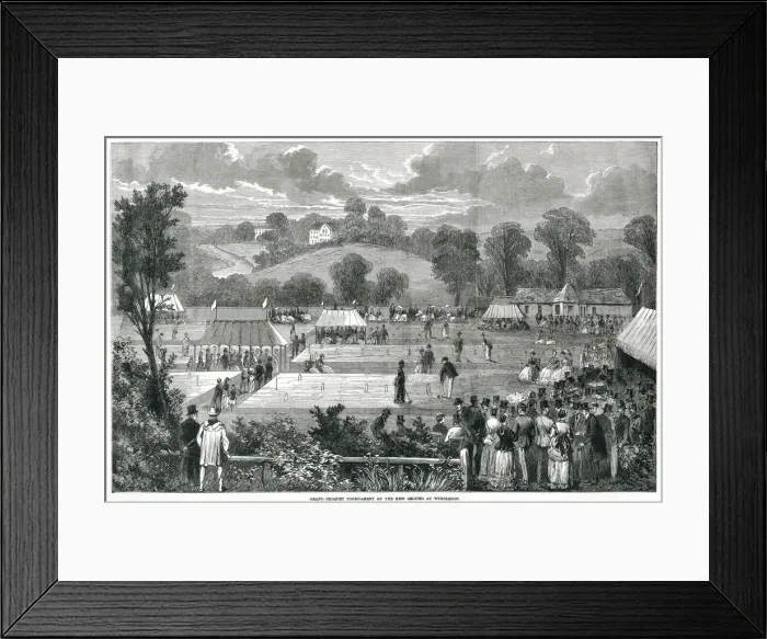 Framed Print : Croquet tournament at Wimbledon, London 1870 Framed Print : Croquet tournament at Wimbledon, London 1870