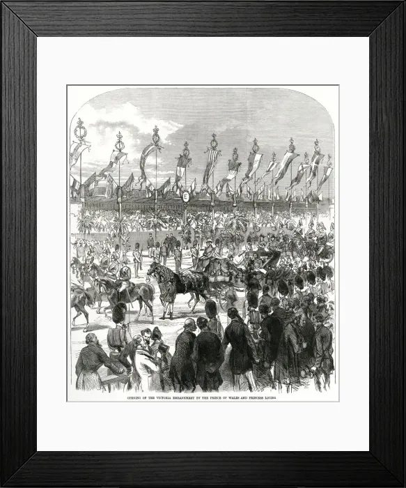 Framed Print : Opening of the Victorian Embankment 1870 Framed Print : Opening of the Victorian Embankment 1870