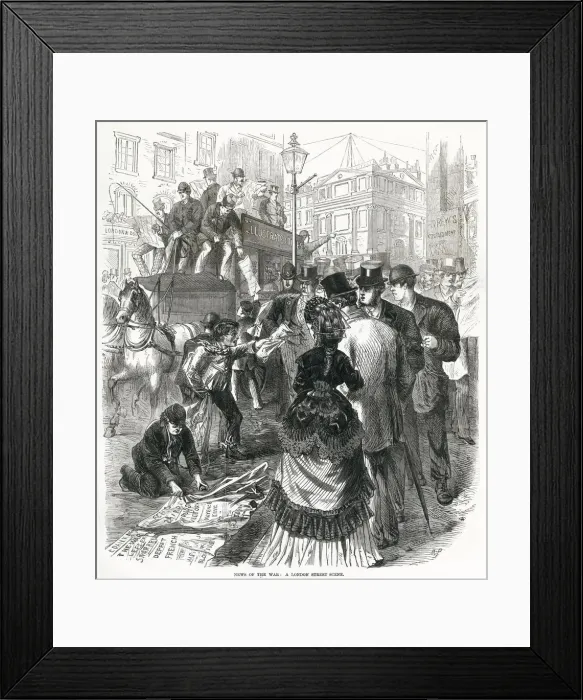 Framed Print : News of Franco-Prussian War 1870 Framed Print : News of Franco-Prussian War 1870