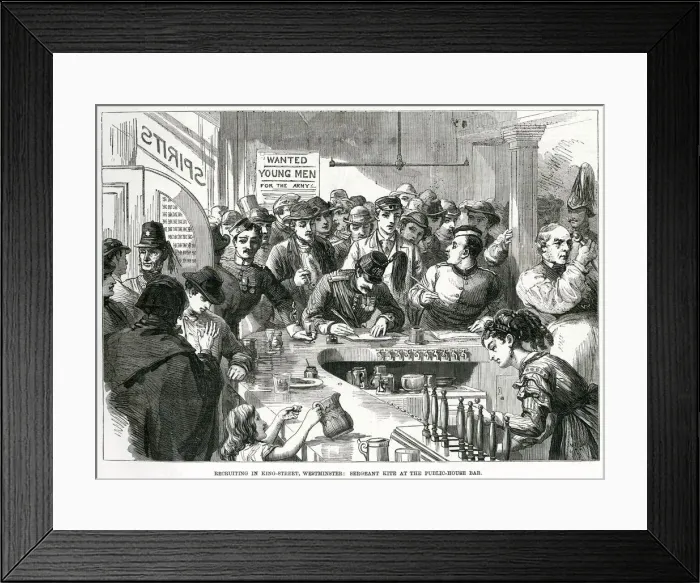 Framed Print : Recruiting in Westminster 1870 Framed Print : Recruiting in Westminster 1870
