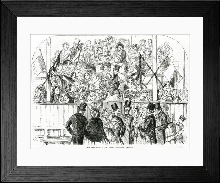 Framed Print : Baby Show at the Surrey Zoological Gardens 1855 Framed Print : Baby Show at the Surrey Zoological Gardens 1855