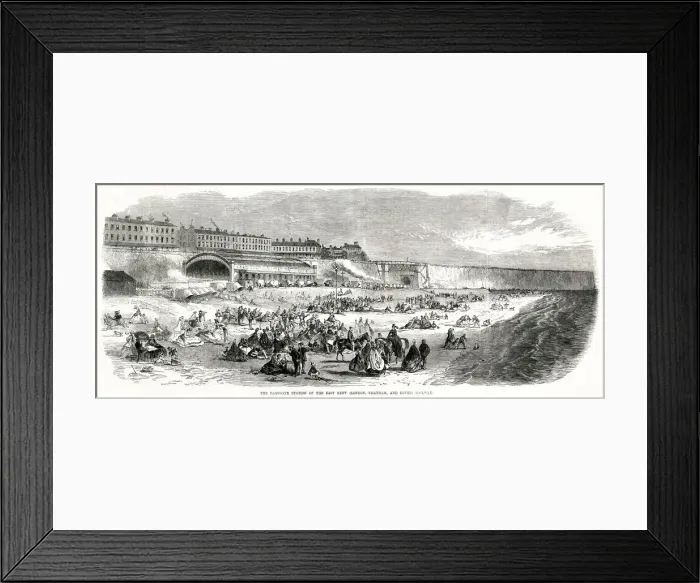 Framed Print : Ramsgate Station of East Kent 1864 Framed Print : Ramsgate Station of East Kent 1864