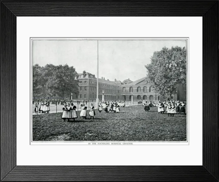 Framed Print : Foundling Hospital grounds 1900 Framed Print : Foundling Hospital grounds 1900
