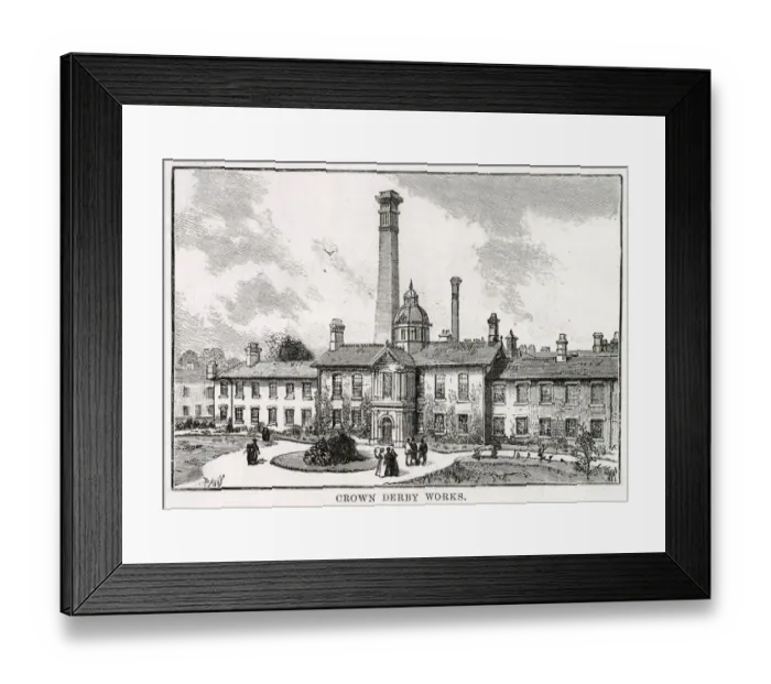 Framed Print : Crown Derby Works 1891 Framed Print : Crown Derby Works 1891