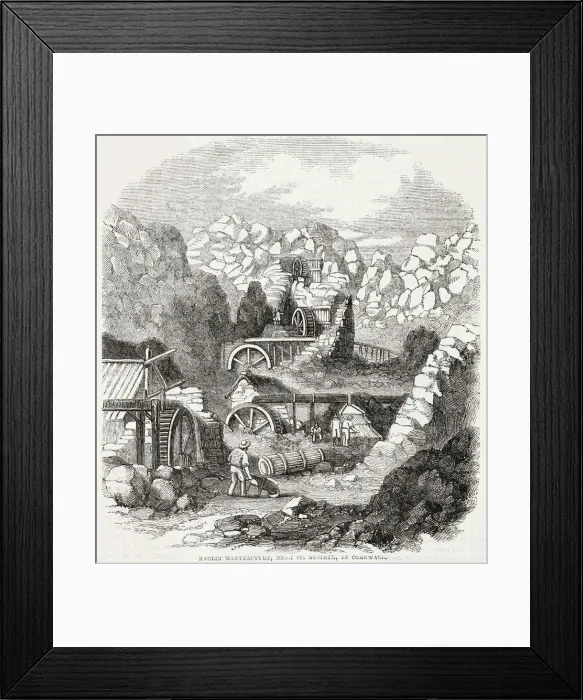 Framed Print : Kaolin manufacture of ceramics Framed Print : Kaolin manufacture of ceramics