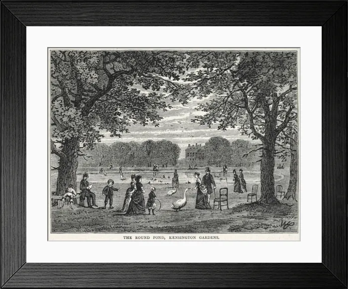 Framed Print : Kensington Gardens, Round Pond Framed Print : Kensington Gardens, Round Pond