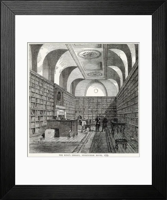 Framed Print : Kings Library, Buckingham House 1775 Framed Print : Kings Library, Buckingham House 1775